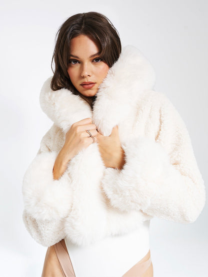 Cropped Faux Fur Jacket